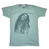 NOWA Koszulka Bob Marley Bawełna zielona Krótki rękaw S5XL prezent miękki styl Graficzna Koszulka Unisex