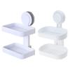 Wall Mounted Soap Dish Sponge Holder for Case Double Layers Drilling Punch Free
