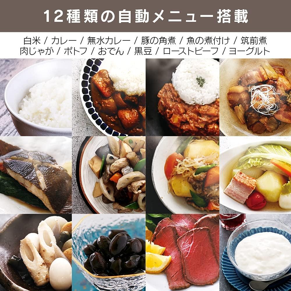 IRIS OHYAMA Elektrischer Schnellkochtopf, 6L, Niedrigtemperaturgaren möglich, Reservierungsgaren möglich, Auch Kuchen backen möglich, Herstellergarantie