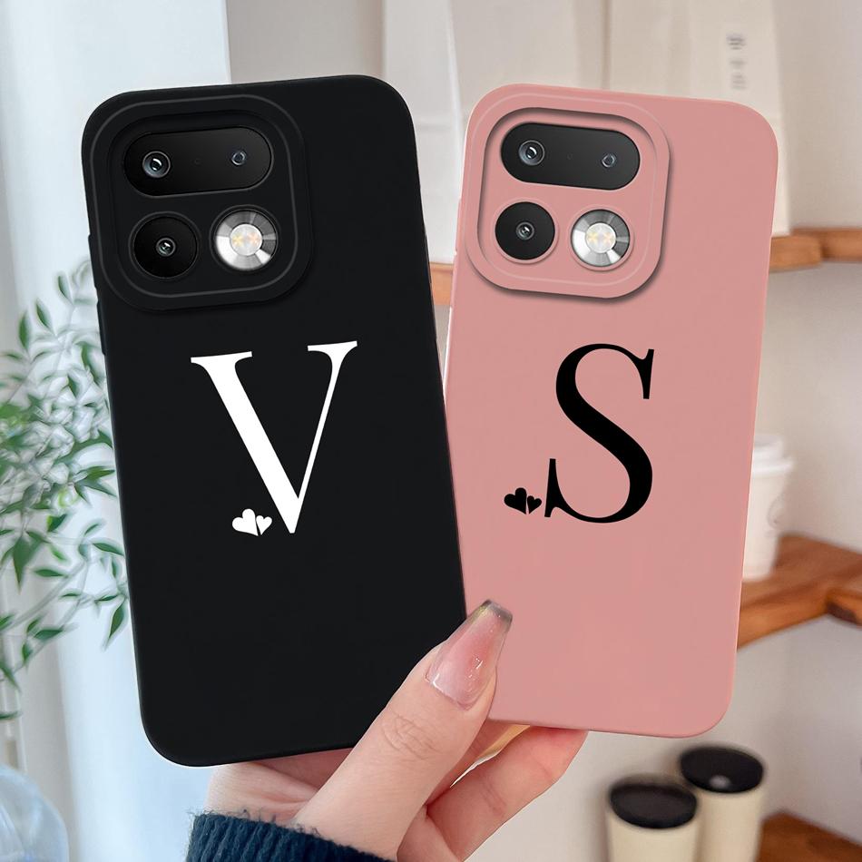 For Realme 16 Pro Plus 5G Phone Case Little Heart Letters Soft Smooth Liquid Silicone Shell For Realme 16Pro+ Lightweight Funda