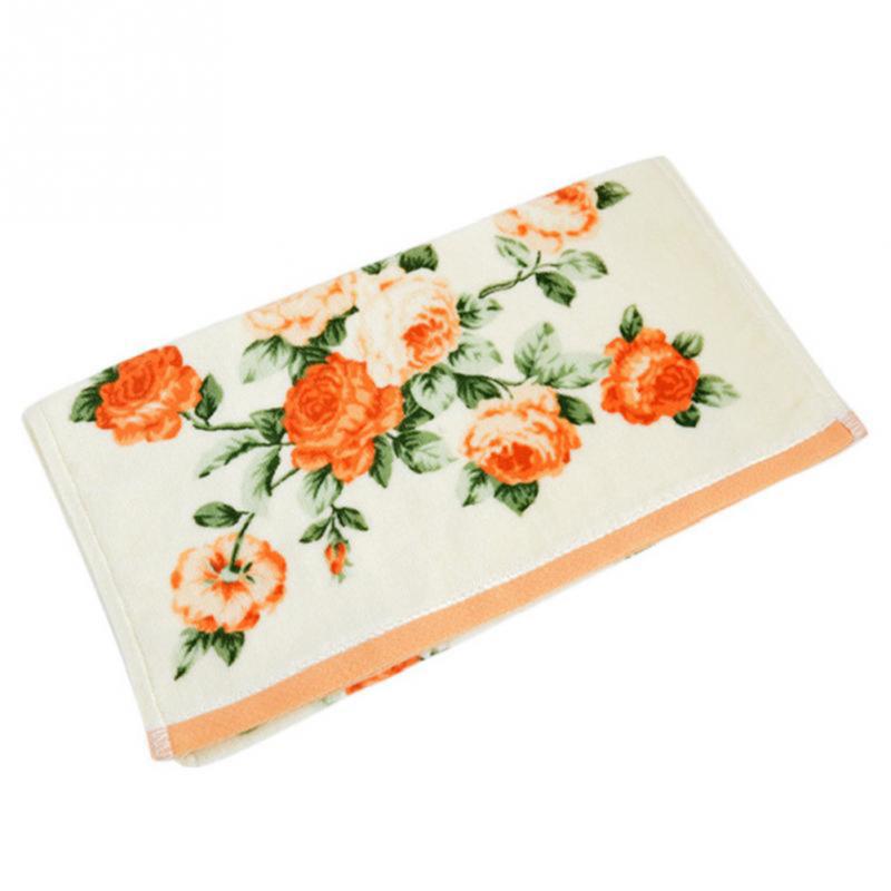 

Soft Peony Flower Printing Towels Quick Dry Bathroom Towels Face Cloth Home Textile Hotel Supplies 2024 New оранжевый