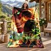 Coperta di Flanella Personalizzata con Nome Attack on Titan Morbida Calda Coperta Plaid in Peluche Regalo Personalizzato per Famiglia Amici