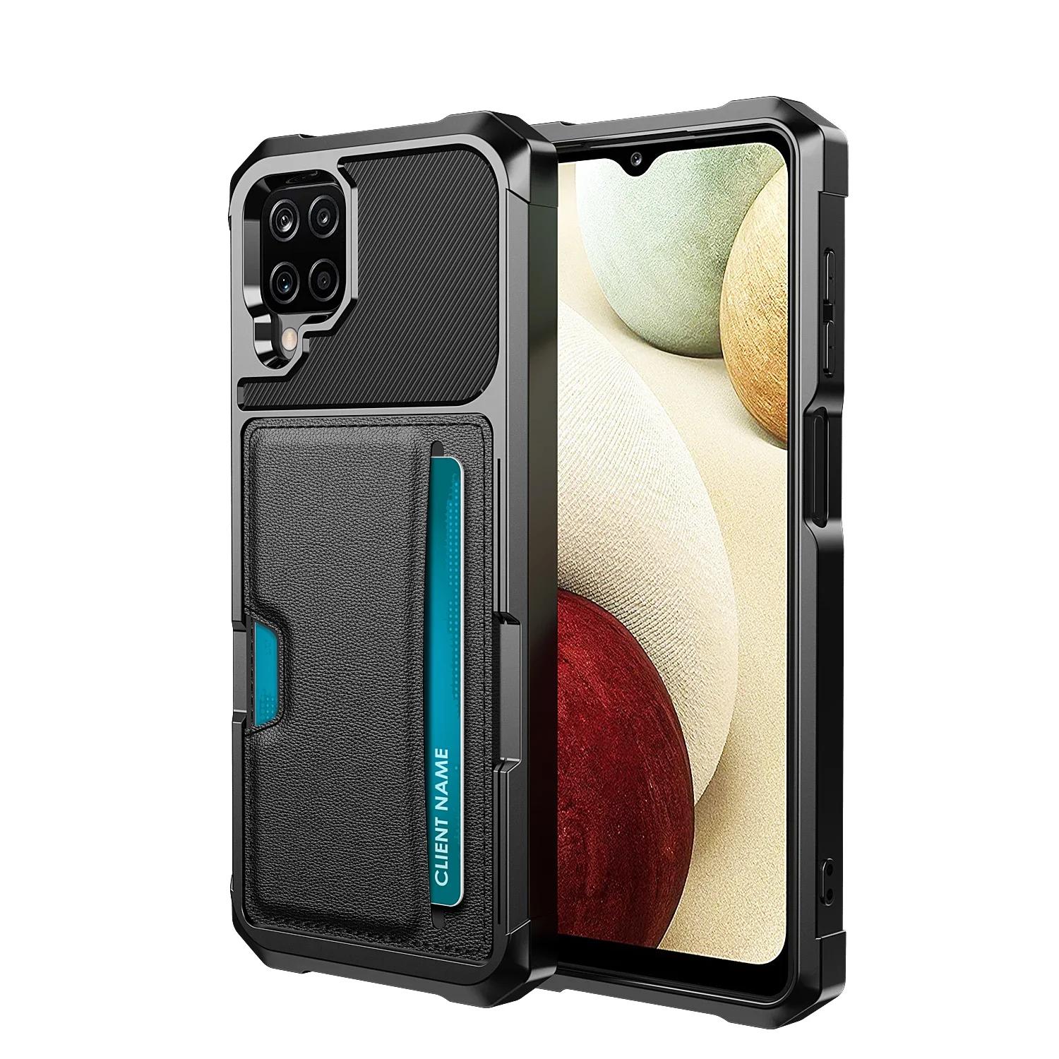 

Anti-Knock Leather Card Holder Case for Samsung Galaxy A55 A15 A35 A54 A34 A14 S24 Ultra S23 Plus 5G S22 S21 FE S20 Ultra Cases S22 чорний