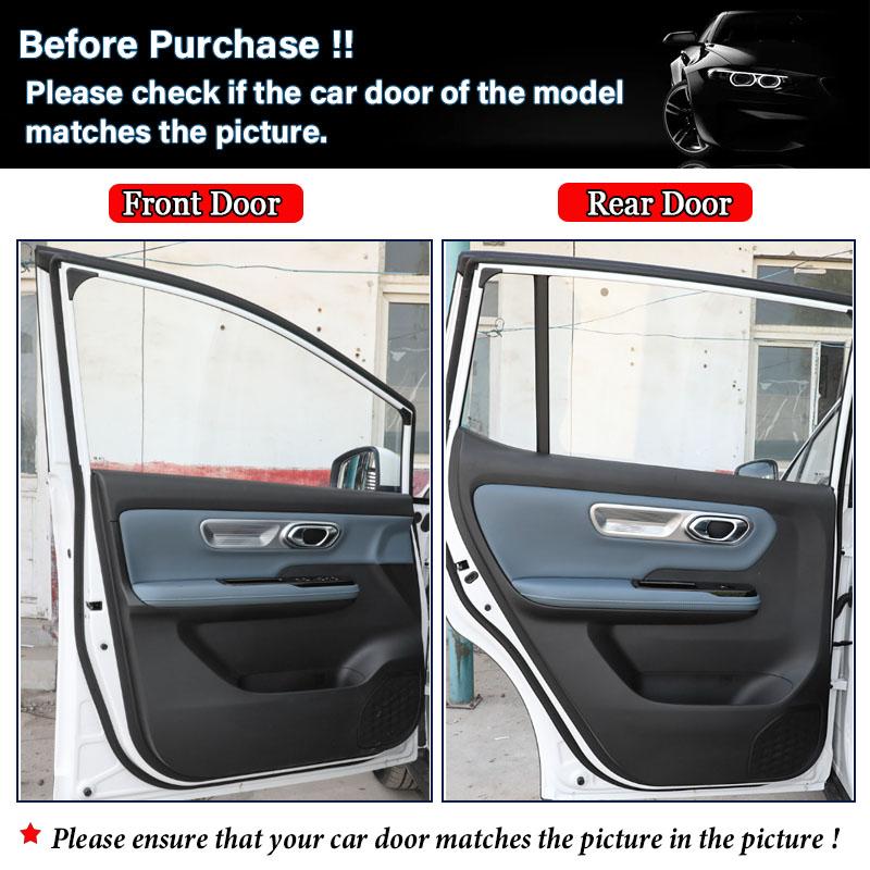 For GAC AION Y Plus 2026-2026 2026 Car Door Anti Kick Pad Carbon Fiber Patterned Anti-kick Pad Stickers Protective Accessories
