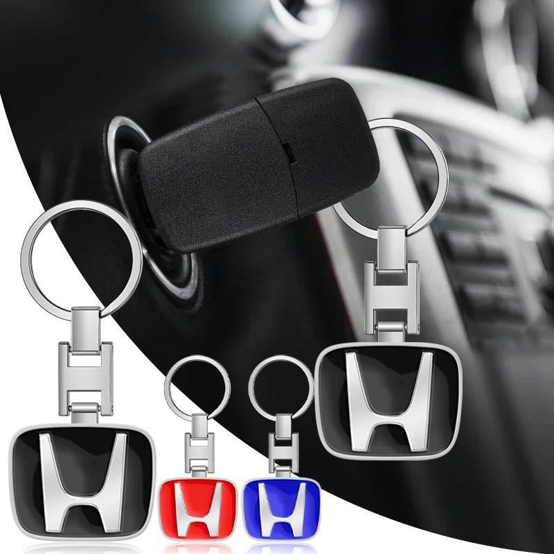Car Keychain Car Emblem Gift with Key Ring Auto Accessories for Honda Mugen Power TypeR Jazz City Civic Inspire Accord FIT HRV CRV Odyssey Jade