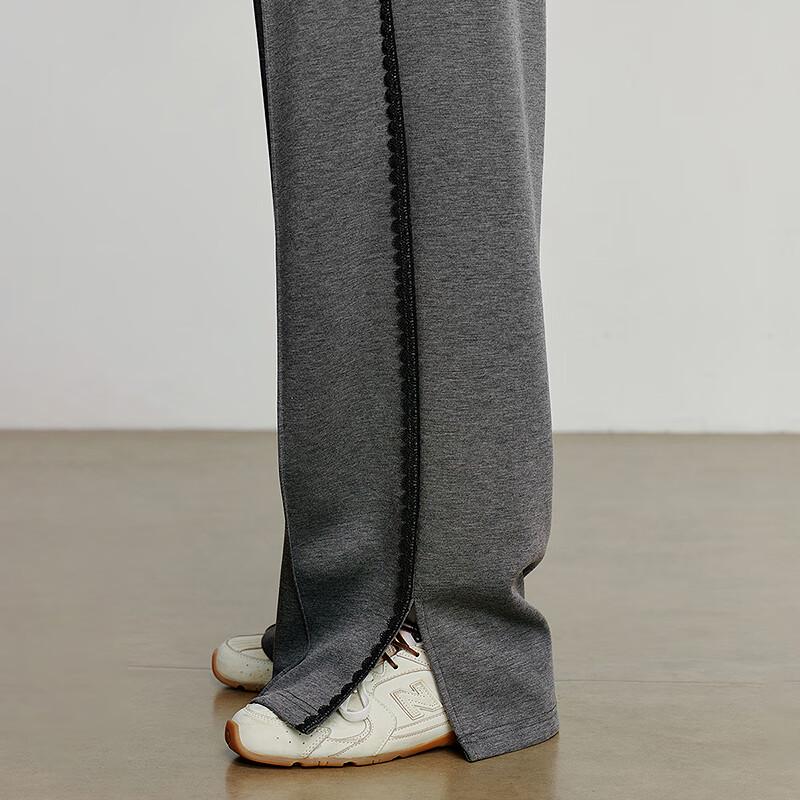 Chuyu Women's Air Layer Wide Leg Slit Casual Pants