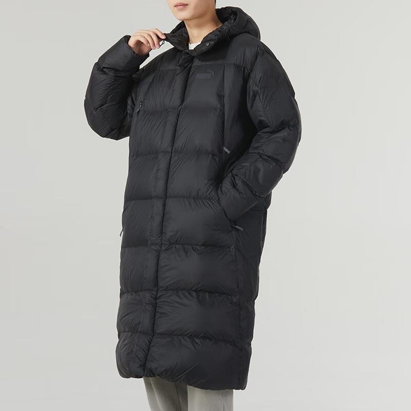 Puma Solid Color Sports Outdoor Fitness Training Windproof Warm Down Jacket Men Outerwear Black 678345-01