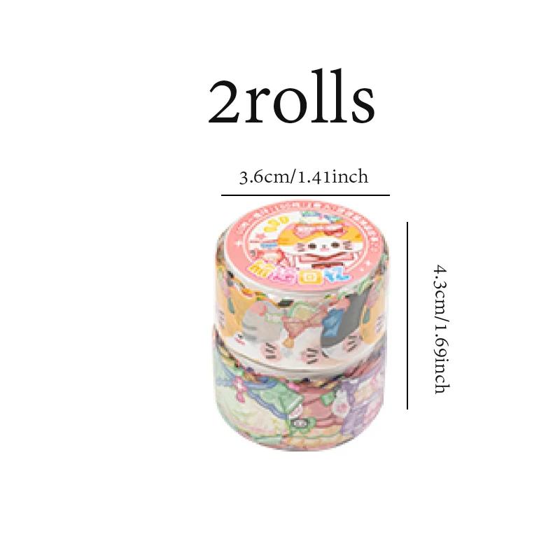 Herr. Papier 8 Rollen Iiyi Katze Anziehen 2.0 Stanz-Washi-Tape-Aufkleber Siegelaufkleber DIY Handbuch Material Collage Handyhülle Foto