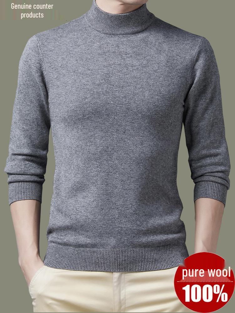 

Ordos Men s Half-High Collar Wool Sweater - Thick, Warm Cashmere Knitwear for Autumn/Winter 165 (100-125 jin)
