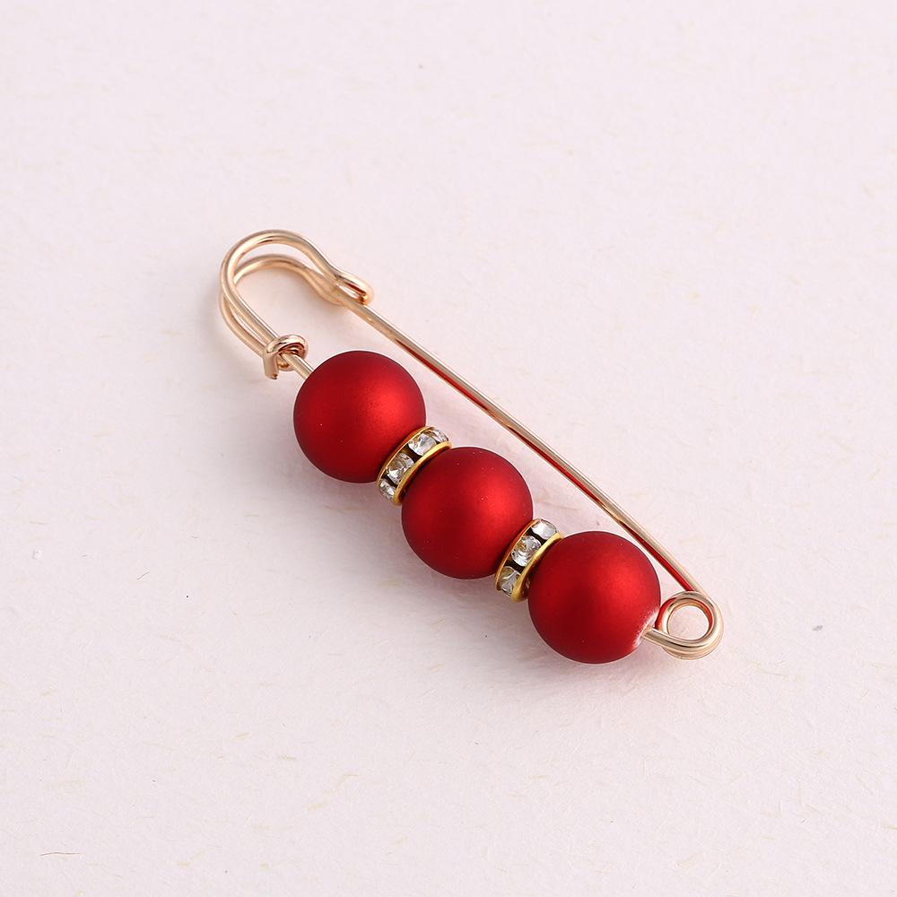 1PC elegancka imitacja perły kobiety biżuteria akcesoria broszki ozdoba odzieżowa Rhinestone