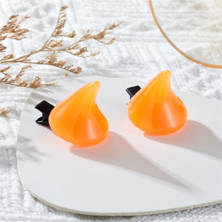 Gothic Horn Barrettes Devil Horn Hair Clips Halloween Christmas Costume