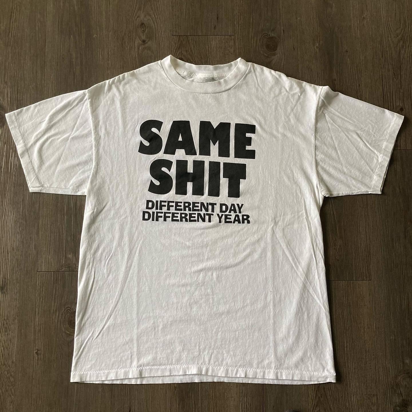 

Hipster Casual Loose Largesized Same Shit Printed Trendy Oldschool Retro Mens and Womens Style Items 4XL