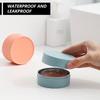 4 Pcs Travel Soap Box Holder Case, Portable Leak Proof Round Soap Dishes Container with Lid for Shower Gym Bathroom