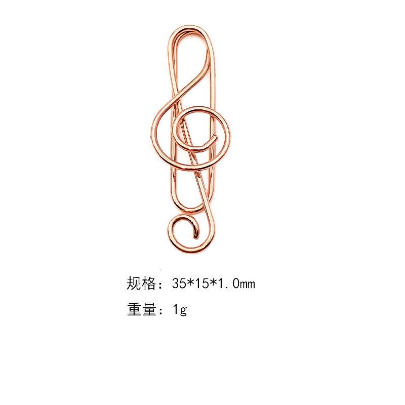 20 шт./упаковка зажимов для бумаги в форме сердца, цвет розовое золото, креативные мультяшные, милые офисные принадлежности