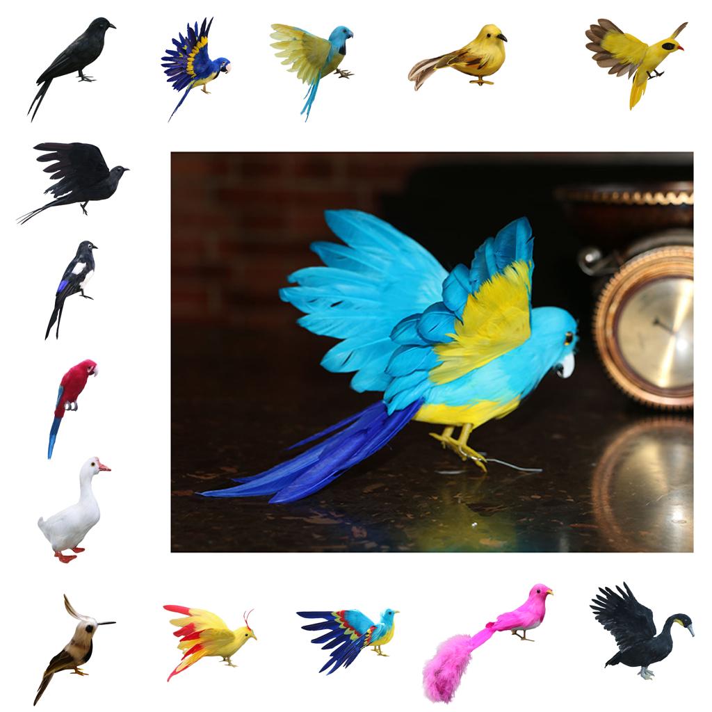Künstliche Feder Vögel Dekorationen Handwerk Geschenk Ornamente 15