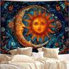 1pc Starry Sun and Moon Tapestry, Polyester Fabric, Machine Washable, Suitable for Bedroom and Living Room Decoration