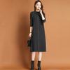 With Coat Women's Sweater Skirt Autumn and Winter New Thickened Loose Medium and Long Knee-length Knitted Dress
