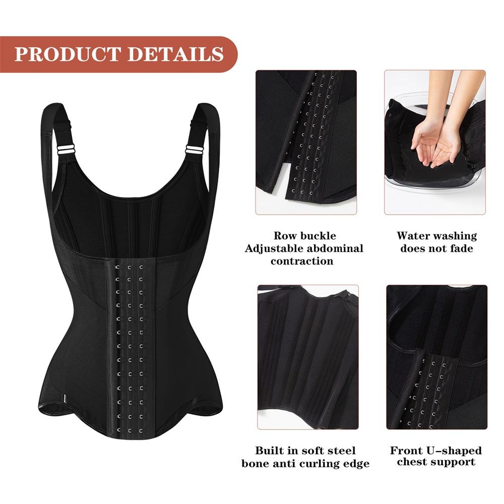Everyday Colombian Waist Trainer Corset Double Compression Body Shaper Steel Bones for Tummy Control Slimming Flat Breathable