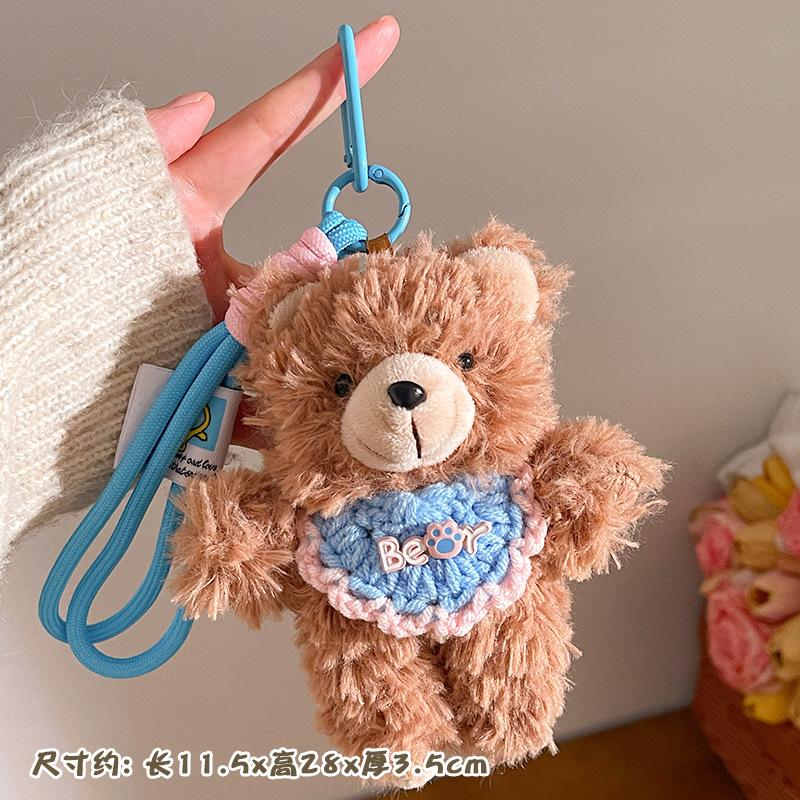 Bear Doll Keychain Pendant, Little Doll Daily Travel, Cute Teddy Bear Plush Pendant, Bag Accessories.