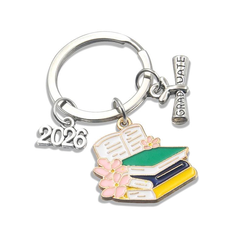 1/11 Stück 2026 Abschlussrobe Kappe Schlüsselanhänger Metall Doktorhut Schlüsselanhänger Studenten Tasche Hängender Anhänger Abschlussfeier Geschenke