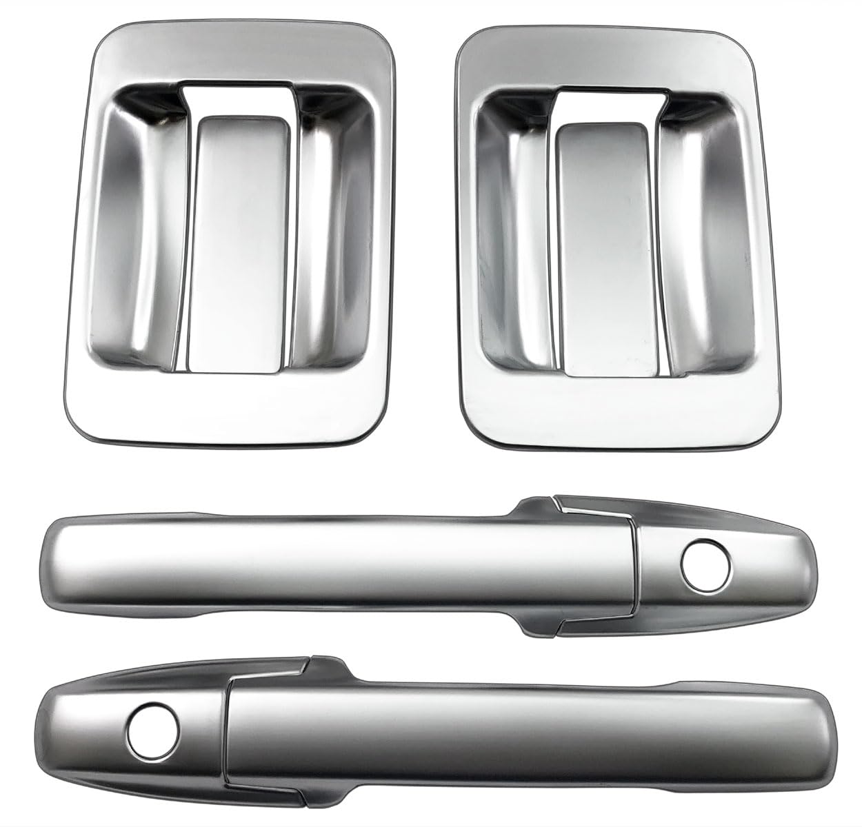 

BRIGHTZ Door Handle Covers and Knob Plate Satin Silver Smart Key Compatible JJ J1 J2 1 2 N VAN Van N-VAN JJ1/JJ2 Set, Plated, [DHC-NOBU-488] N-VAN