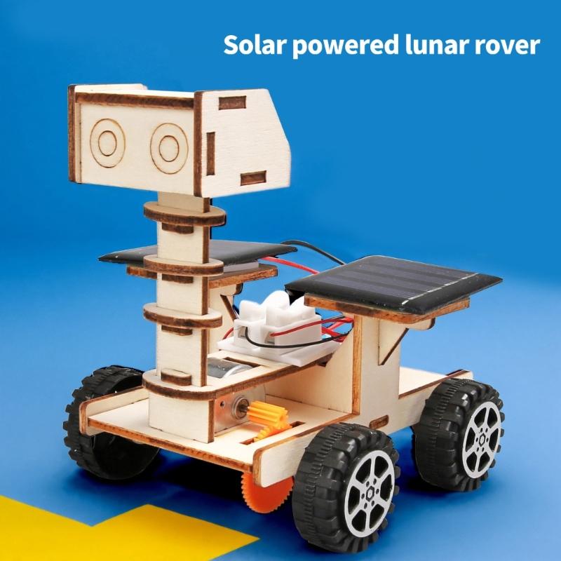 Solar Powered Moon Vehicle Kits Craft Project Toy for Indoor Fun Outdoor Experiment Science Experience Entertainment Toy