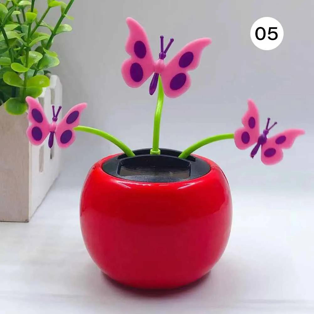 Cactus Auto-swinging Solar Sun Flower Plant Jewelry Car Interiors Ornaments Dancing Doll Figurines Miniature Car Home Decoration