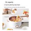 Multifunctional Electric Hot Pot: 1-2 Person Non-Stick Ceramic Glaze for Dorm Cooking and Quick Noodles.