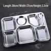 7-Fächer Lunchtablett aus 304 Edelstahl