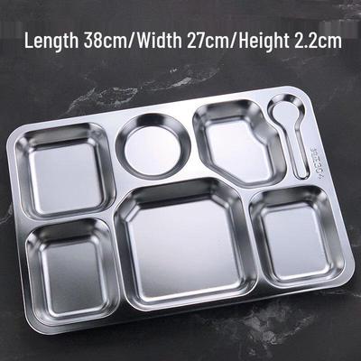 304 Stainless Steel 7-Compartment Lunch Tray