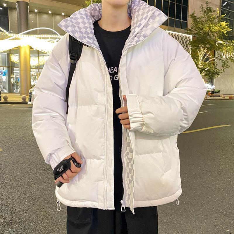 Men's Cotton-padded Jackets for Men and Women, New Winter Style, Thickened Warm Bread Coat, Trendy Brand Couple's Cotton-padded Jacket, Stand Collar