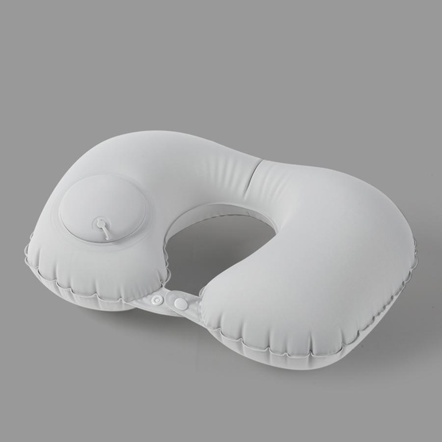 Manual Press Type Inflatable U-Shaped Pillow For Leisure Travel, Folding And Portable