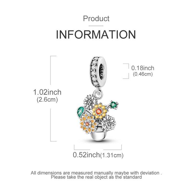 

Copper Flower Sunflower Pendant Cross Beer Golden Charms Beads Fit Women Bracelet Jewelry Diy Gifts