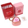 Decorative Heart Shaped Jewelry Gift Box with Key for Ring Presentation, Jewelry Storage, Vanity Display and Proposal Use