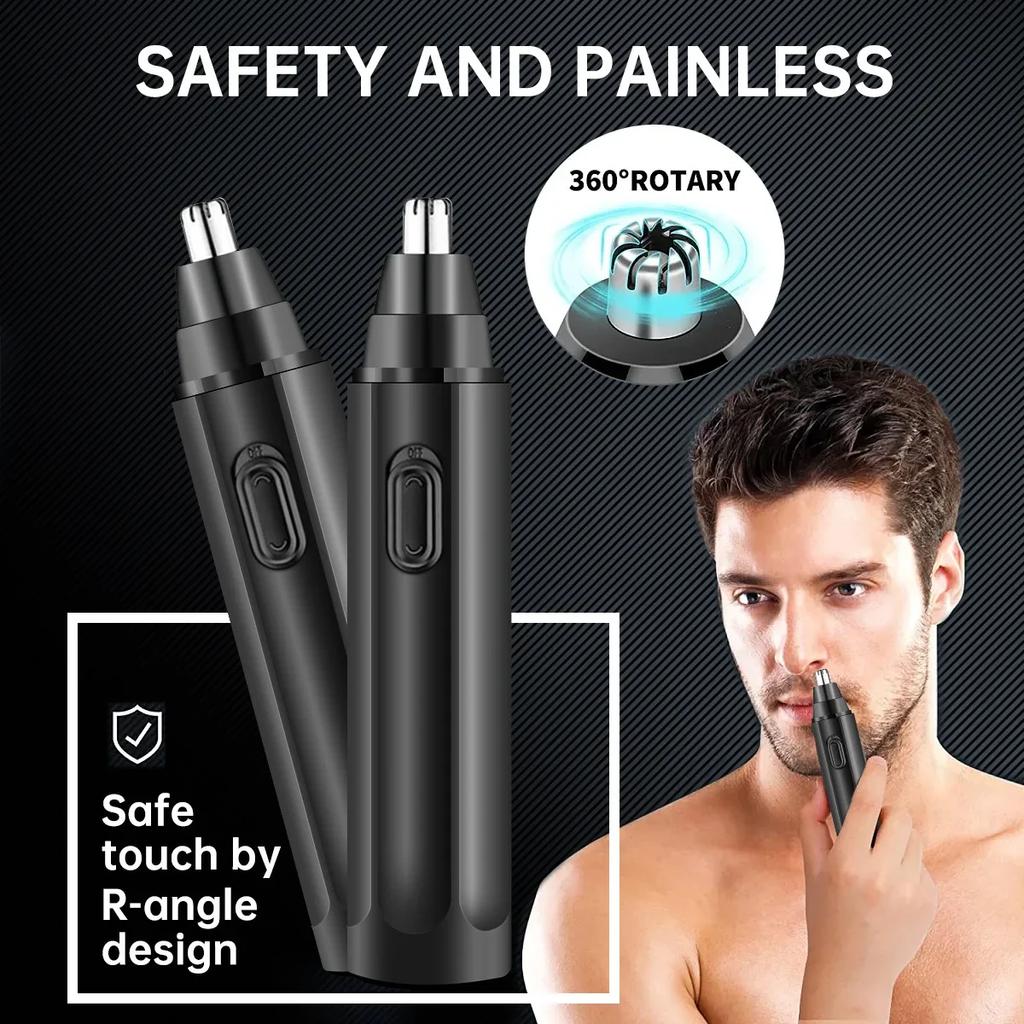 Electric Nose Trimmer for Men Battery Ear Trimmer for Men Women Mini Portable Nose Hair Shaver Waterproof Safe Clean