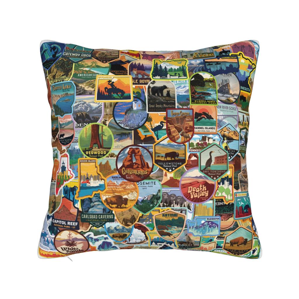 Camping Adventure Pillow Case  Soft Pillow Cover Cute Funny Pillowcases For Chair Sofa Home Decor