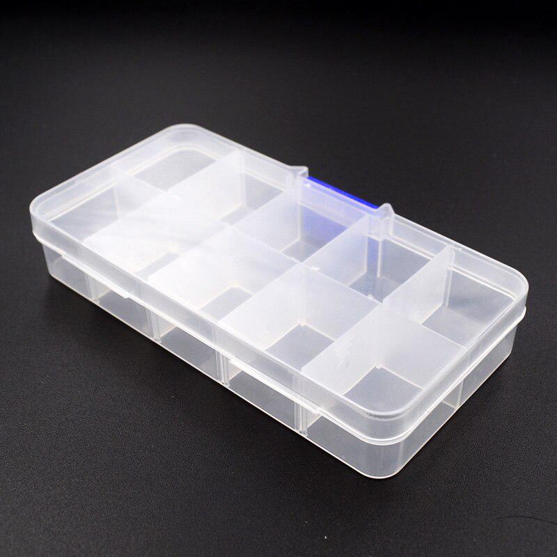 Plastic Storage Box for Small Component Jewelry Tool Box Bead Pills Organizer Nail Art Tip Case