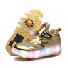 LED Light-Up Roller Shoes: Single/Double Wheel Wheeled Skates for Students