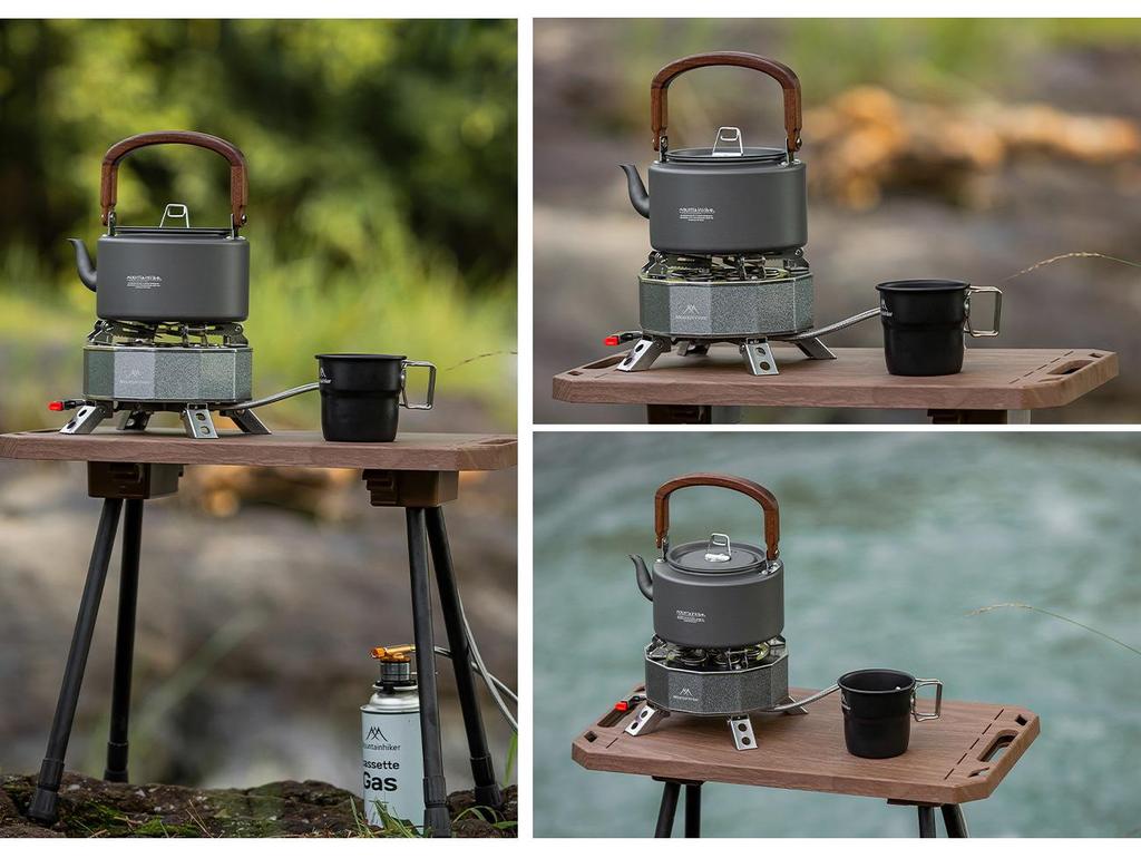 Mountain Guest Lightweight Aluminum Backcountry Camping Kettle - Large Capacity, Portable, Ideal for Outdoor Tea Brewing