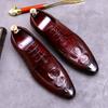 Fashion Men's Business Dress Shoes Genuine Leather Crocodile Pattern Pointed Shoes Male British Casual Leather Shoe Large Size 37-46
