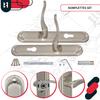 Door Handle Long Plate for Cylinder Insert Classic Satin 72