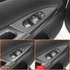 For Nissan Sentra 2016- Accessories Carbon Fiber Auto Interior Power Window Switch Lifter Buttons Panel Decoration Stickers