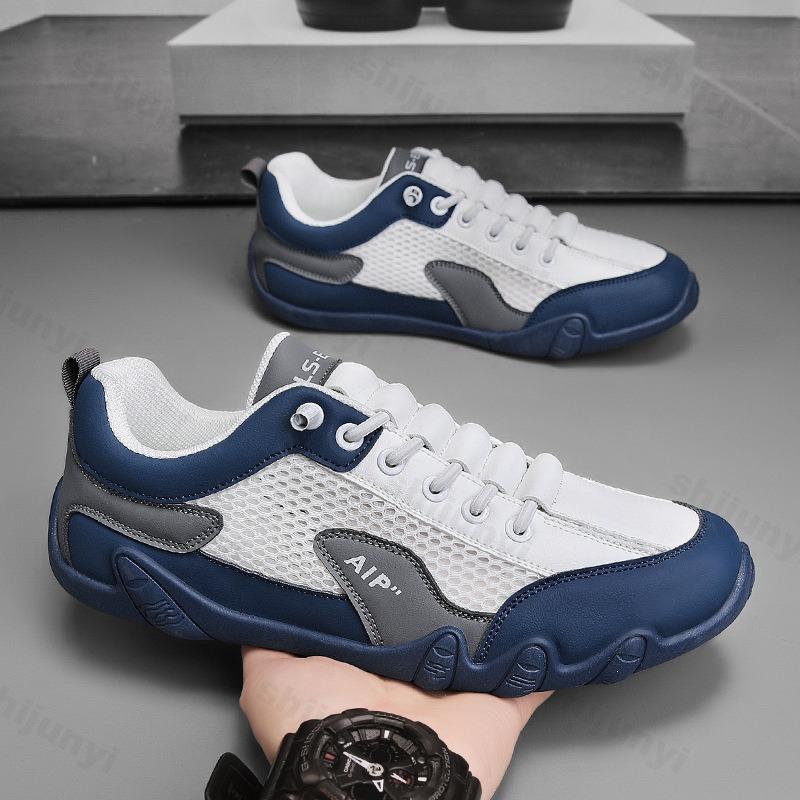 Men Casual Sneaker 2025 New Summer Breathable Comfortable Outdoor Walking Sports Shoes Fashion PU Leather Male Casual Shoes