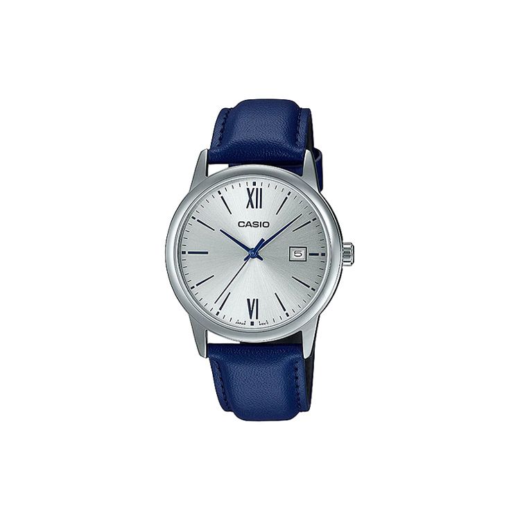 

Casio Standard Series Simple Retro Small Round Watch Business Fashion Casual Quartz Movement Leather Strap Men watches Silver MTP-V002L-2B3 Silver Watch Case