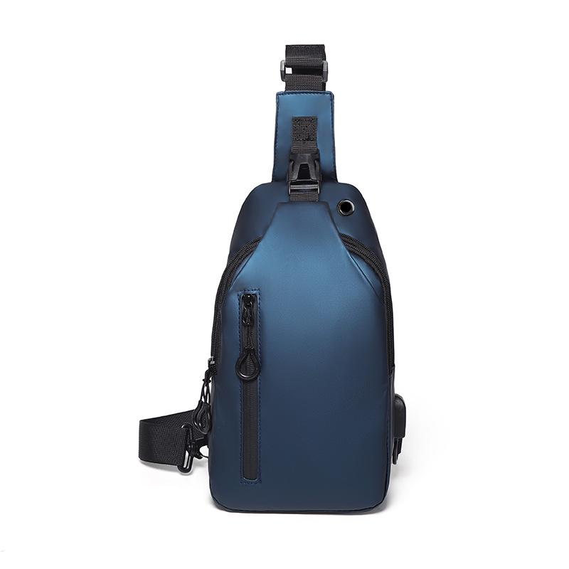 

Новая мужская нагрудная сумка кроссбоди: Повседневный, Вместительный, Водоотталкивающий, Мотоциклетный рюкзак в корейском стиле синий