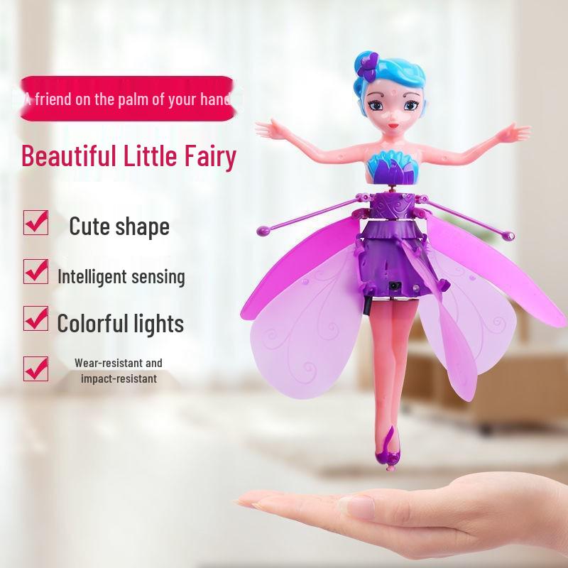 Drop-resistant Children's Remote Control Induction Helicopter Toy with Hovering Lights