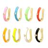 Single One Ear Cuff Neon Green Yellow Bright Fluorescent Jewelry Geometric Round U Clip On Earrings No Piercing Earcuff Aretes