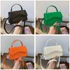 Pu Small Square Bag With Top Flap For Daily Casual Womens Street Style