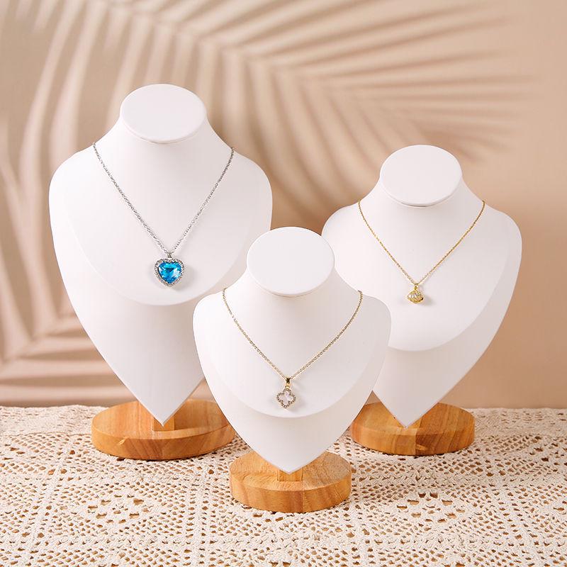 Solid Wood Necklace Display Stand for Night Market Jewelry Stall