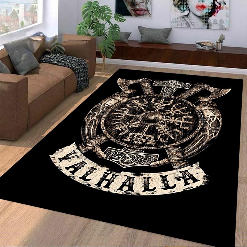 Viking Valhalla Theme Carpet Non-slip Rug Suitable for Living Room and Bedroom Sofas